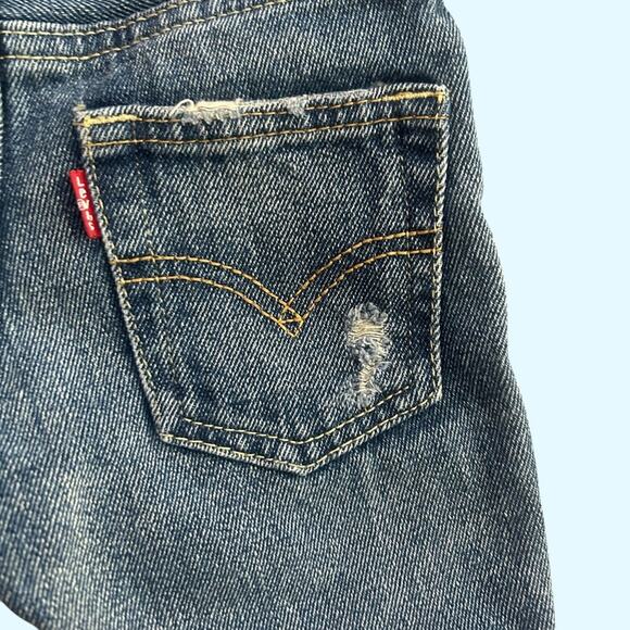 Boys 511 Slim Levi’s Jean Shorts Adjustable Long Distressed Size 4 - Picture 5 of 6